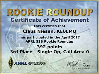 Rookie Roundup Certificate